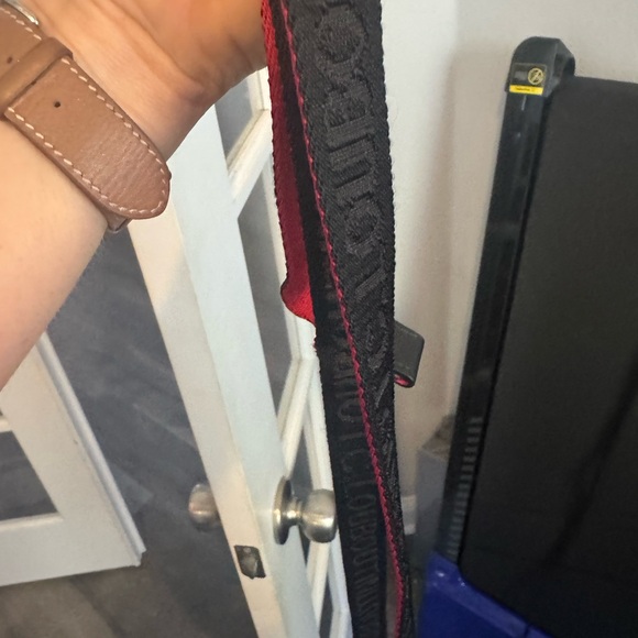 Christian Louboutin Black Crossbody Bag with Red Strap - Picture 9 of 10